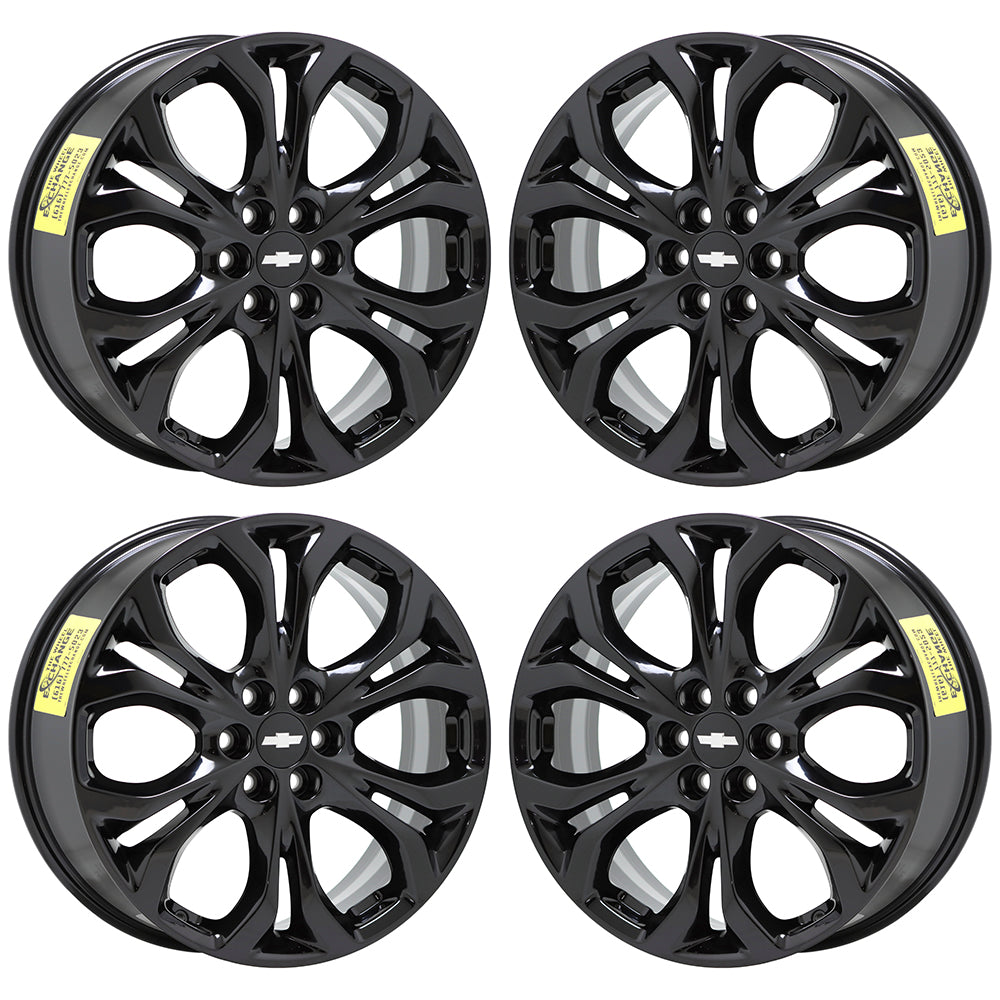 20" Chevrolet Traverse Enclave Gloss Black wheels rims Factory OEM GM set 5851